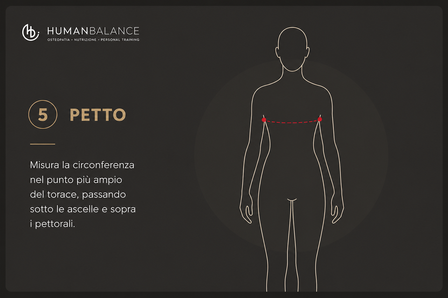 Come misurare la circonferenza petto
